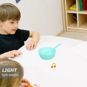 ULTNICE 5Pcs Clay Mixing Bowls with Spoons 3.34In Lightweight Reusable Plastic Containers for Kids Craft Glue and Making Supplies