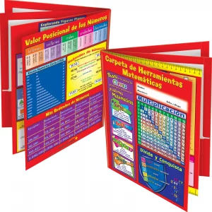 Really Good Stuff Spanish Math 4-Pocket Folders - Intermediate (Carpeta de Herramientas Matem?ticas) - 12 folders