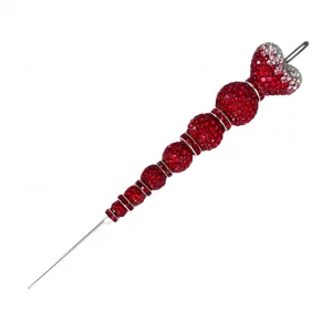 The Sweetest Place Crystal Rhinestone Decorating Scriber Tool, Sugar Craft Needle for Cake and Cookie Icing, 5 Colors Blue, Pink, Black, Red, Green (