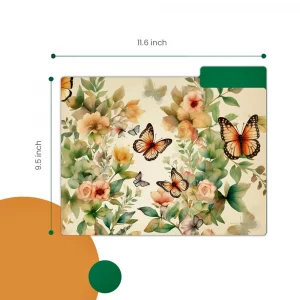 MARBOL Stores 12pcs Decorative File Folders Letter Size, Butterfly Design Folders, Cute Office Folders with Floral Patterns, 1/3 Cut Tab, Waterproof 
