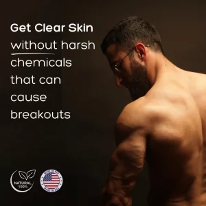 Bacne Wash: All Natural Back Acne Cleanser with Charcoal, Jojoba Oil, Tea Tree Oil, Neem Oil, Aloe Vera, Colloidal Oatmeal, and Vitamin E - Body Acne