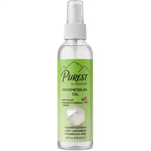 GEM PWR PUREST Magnesium Oil Spray, USP Grade, Topical Magnesium for Body & Feet, Made in USA, 4 fl oz