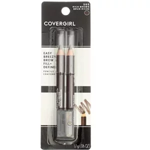 CoverGirl Easy Breezy Brow, Fill+Define Pencils [505] Rich Brown 2 ea?? ( Pack of 5)?