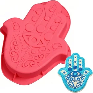 HiParty Hamsa Hand Cake Pan, Hand of Fatima Baking Silicone Mold the Hand of God Cake Mould Eye in Khamsah Palm Rosh Hashanah Bakeware Tools (14