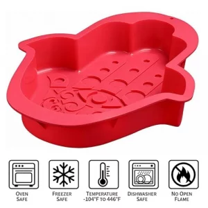 HiParty Hamsa Hand Cake Pan, Hand of Fatima Baking Silicone Mold the Hand of God Cake Mould Eye in Khamsah Palm Rosh Hashanah Bakeware Tools (14