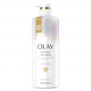 Olay Body Wash for Women, Elasticity Boosting, Collagen Peptide Serum Complex, Renews Moisture, Free of Parabens & Phthalates, Vitamin B3 Lameller Te