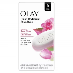 Olay Beauty Bar, Fresh Radiance, Nourishing & Refreshing Formula, Pampering for Smooth & Gentle Skin, Vitamin B3 Complex, Essence of Rose Water Scent