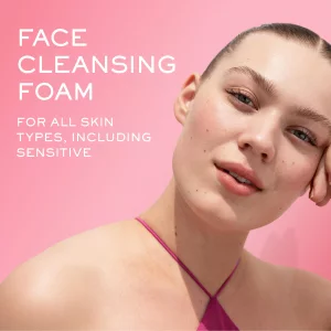 Nuxe Very Rose Cleansing Foam Light Facial Cleanser with Glycerin and Rose Water for Sensitive Skin: Face & Eyes, 5 Fl Oz