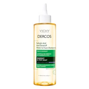 Dercos Salicylic Acid Anti Dandruff Shampoo, 200 ml, Water to Foam Dandruff Shampoo and Itchy Scalp Treatment, Provides Definition & Frizz Control fo