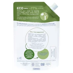 Mustela Certified Organic Eco-Refill Cleansing Gel - Natural Hair & Body Wash with Olive Oil & Aloe Vera - For Baby, Kid & Adult - Fragrance Free, Te