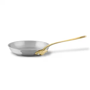 Mauviel M'Cook B 5-Ply Polished Stainless Steel Frying Pan With BrassHandle, 7.9-in, Made In France