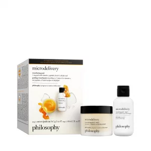 philosophy microdelivery vitamin c resurfacing peel kit - with lactic acid & sunflower seed oil - two-step treatment to smooth rough texture, even sk