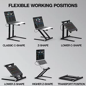 Reloop Advanced Laptop Stand with USB-C PD Hub (AMS, black (AMS-STAND-HUB)