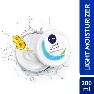NIVEA Soft Light Moisturiser | 6.76 Fl Oz (6.93 Ounce) | 200ml (196.5g)