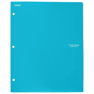 Five Star 2 Pocket Folder, Stay-Put Folder, Plastic, Folders with Pockets, Color Selected for You, 1 Count (33210)