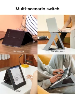 MOFT Folding Laptop Stand Lap Desk, Portable & Mini Computer Stand Laptop Desk for Travel and Home Office, Ergonomic Design with Adjustable Viewing A