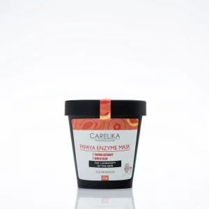 CARELIKA Papaya Enzyme Face Mask - 20g - Powdered Clay Mask with Kaolin, Papaya & Pineapple Extracts - Deep Cleansing & Pore Minimizing