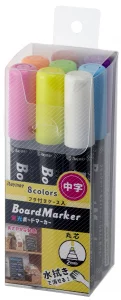 ?????? Raymay Fujii LBM1051 Chalkboard Whiteboard Marker Fluorescent Medium Point Set of 8