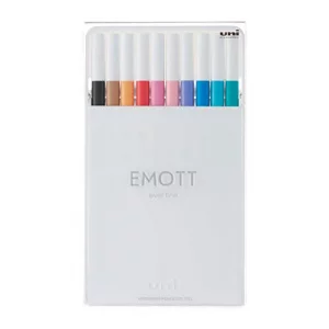 Uni EMOTT Fineliner Pen Set #2, 10-Colors