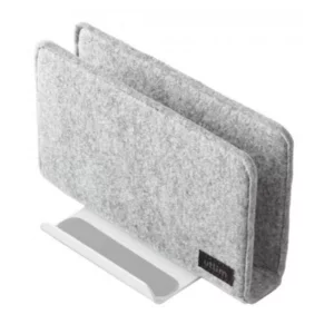 Sonic Utlim Vertical Laptop Stand for Desk, Dock Holder with Felt Cover, Desk Organizer, Storage and Stand for All MacBooks, Windows Laptops, Tablets