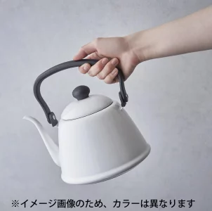 Nodahoro Drip Kettle, 0.6 gal (2 L), Enameled Gas Fire/Induction Compatible, Thin Mouth, Made in Japan, Olive DK-200OL