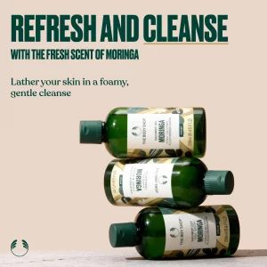 The Body Shop Moringa Shower Gel - Floral & Refreshing For All Skin - Vegan - 8.4 Fl Oz