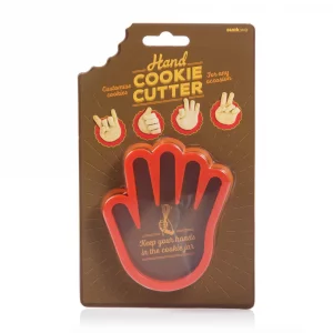 Suck UK Hand Cookie Cutter - Hand Shaped Novelty Cookie Cutter - Plastic Pastry Cutters - Funny Baking Tools & Accessories for Kids - Finger Shaped F