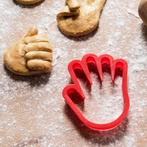 Suck UK Hand Cookie Cutter - Hand Shaped Novelty Cookie Cutter - Plastic Pastry Cutters - Funny Baking Tools & Accessories for Kids - Finger Shaped F