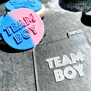 Team Girl/Boy Icing Stamp Embosser Stamp - 2.4