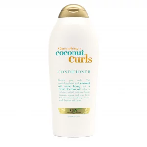 OGX Quenching + Coconut Curls, Moisturizing Conditioner for Curly Hair, Detangling, Curl Enhancing, 25.4 fl oz