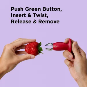 Chef'n Original Stem Gem Strawberry Huller, Red/Green - 102-138-005