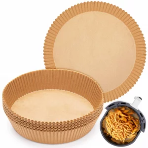 100pcs Air Fryer Disposable Liner - 7.9inch Non-Stick Parchment Paper for Baking, Roasting, Microwave - Oil-proof, Food Grade