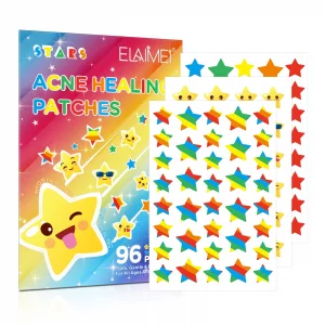 FUKEVY 96 Patches Cute Star Pimple Patches,Face Pimple Patches,Acne Healing Patches,Hydrocolloid Acne Patches for Face Blemish,Zit Acne Dot Acne Pimp