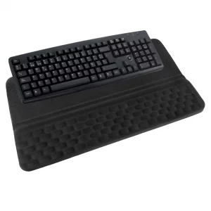 Black One-Piece Ergonomic Keyboard Wrist Rest - Keyboard Stand with Wrist Rest Practical Office Desk Accessories for Home Office Comfort(Black)