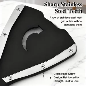 Multi-Purpose Jar Opener with Non-Slip Base Pad for Kitchen Use