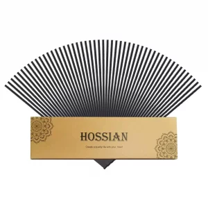 HOSSIAN 50pcs Reed Diffuser Sticks - Wood Rattan-Reed Sticks -Essential Oil Aroma Diffuser Sticks- Spa-Aromatherapy(Black7.87/20cm)