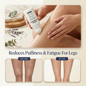 Natural Cooling Roller, Leg Roll On Essential Oil, Reduces Puffines & Fatigue, Calms Skin, Fast-Absorbing, with Centella Asiatica, Menthol & Horse Ch