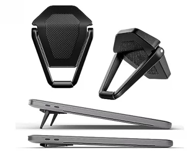 MIYKUISH Portable Invisible Laptop Stand - 2PCS zinc Alloy Laptop Mini Stand Heat Dissipation pad, Laptop Lifter Suitable for 12-20 inch Laptop (One 