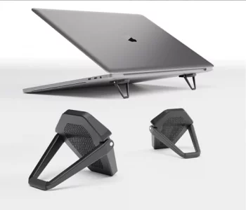 MIYKUISH Portable Invisible Laptop Stand - 2PCS zinc Alloy Laptop Mini Stand Heat Dissipation pad, Laptop Lifter Suitable for 12-20 inch Laptop (One 
