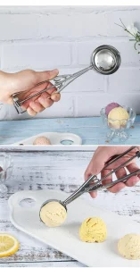 Medium Cookie Scoop, 2.8 Tbsp / 42 ml / 1.4 oz,2 inches / 5 CM Ball, 18/8 Stainless Steel,Secondary Polishing, Ice Cream Scoop,Dough Scoop Cupcake Sc