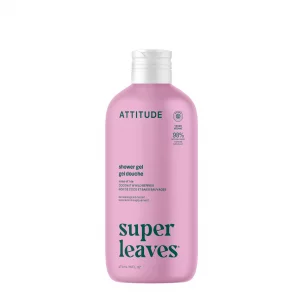 ATTITUDE Body Wash, EWG Verified Shower Gel, Dermatologically Tested, Plant and Mineral-Based, Vegan Personal Care Products, Coconut & Wild Berries S