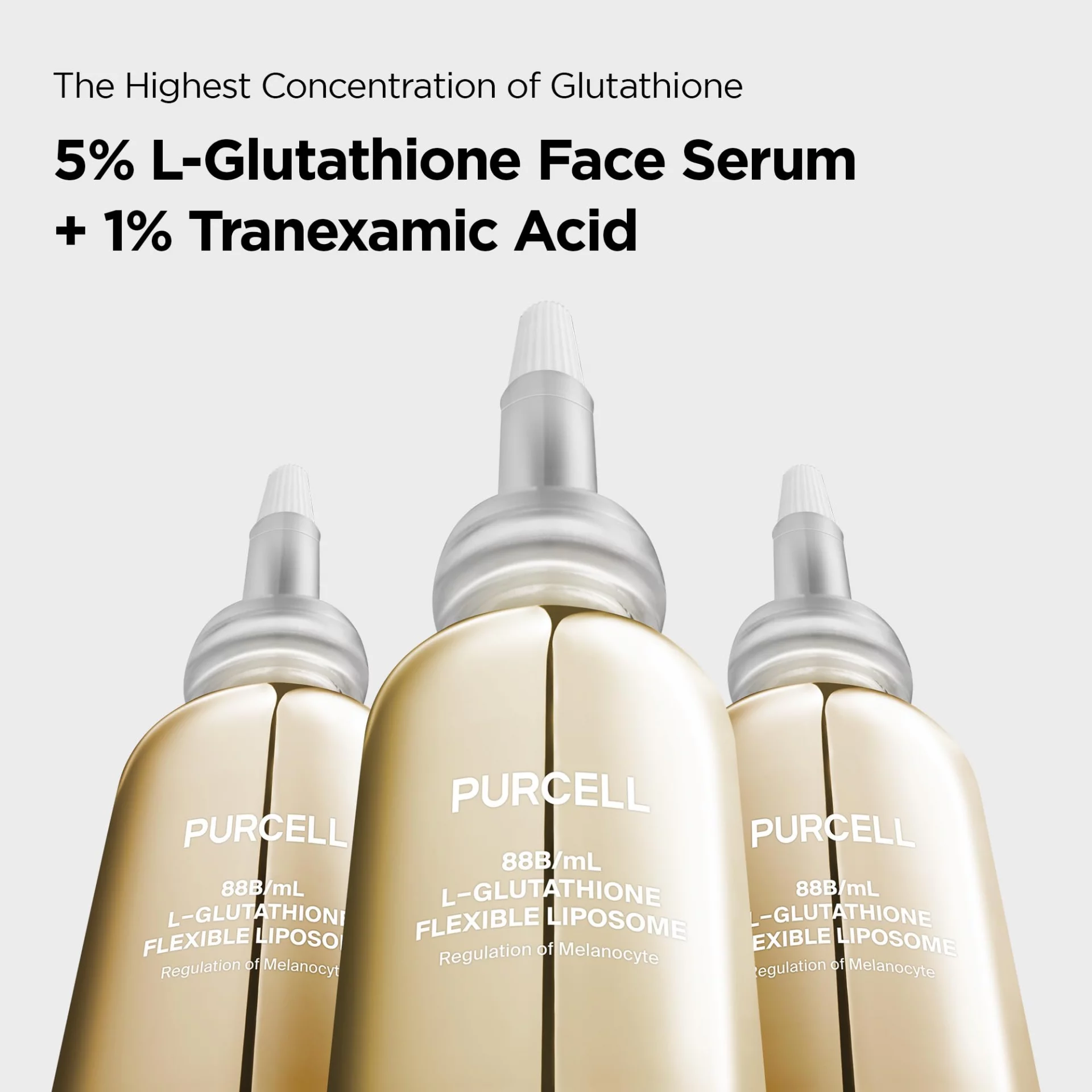 glutathione and tranexamic acid serum JUMISO Niacinamide 20 40ml Follow with a moisturizer PURCELL Glutathione 5 ce Serum