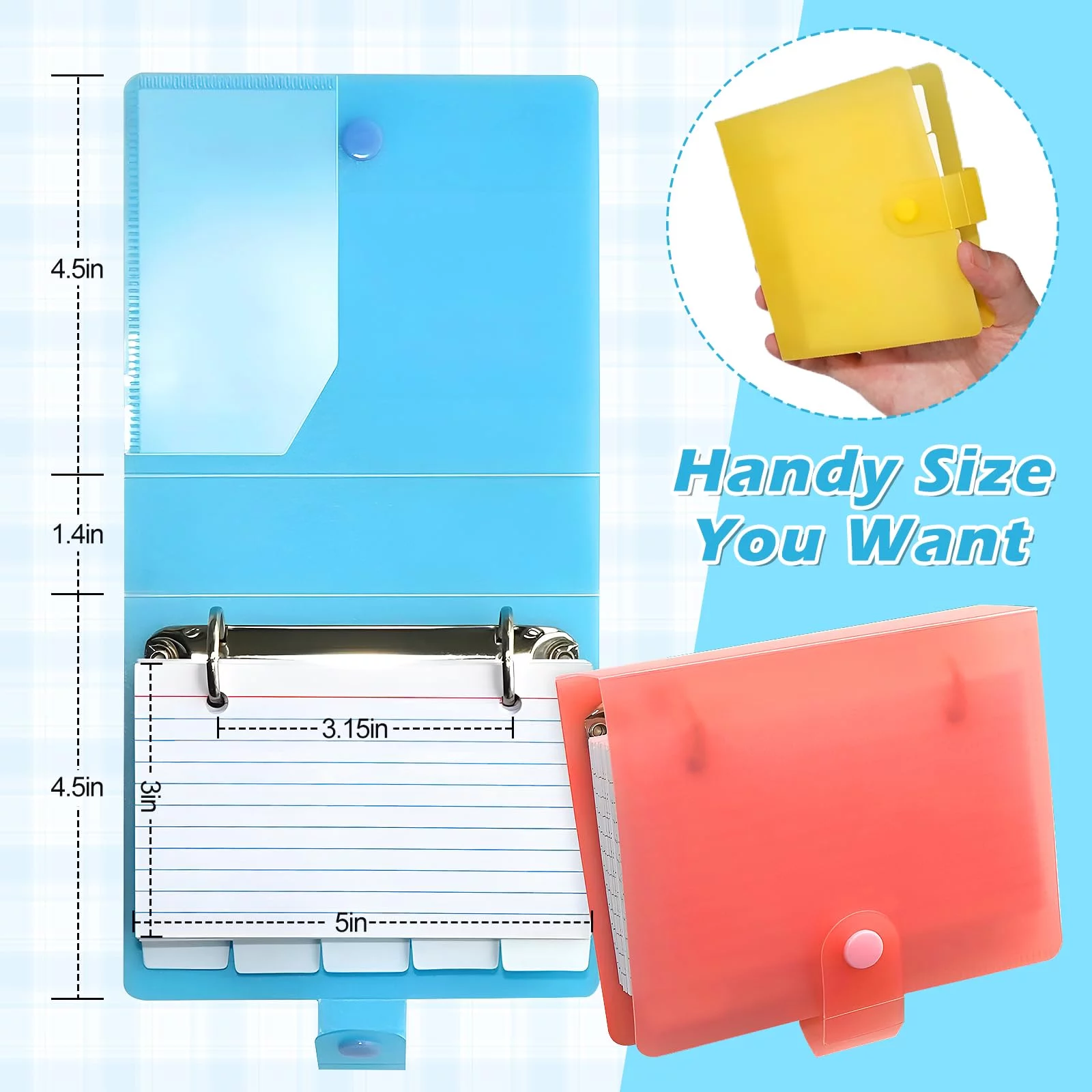 index card holder binder SHANGRLA Large 5x8 and 5x7 Holder, 90 Pocket Capacity friendly design with a transparent file organzier plastic system that allows you to quickly flip through and rearrange your index card portfolio Index Card Holder 3X5 and 4X6 PATIKIL 3x4 Index Card Holder