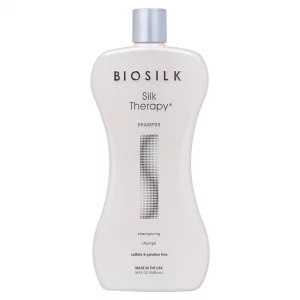 BioSilk Silk Therapy Shampoo, Gentle Hair Cleanser for Healthy, Shiny Hair, Conditions with Silk Proteins & Botanical Extracts, Sulfate-Free, Paraben