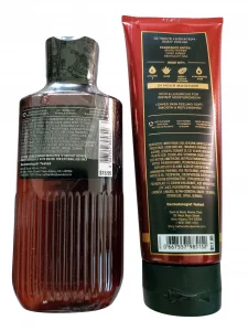 Bath & Body Works Men's Bourbon 3-in-1 Hair, Face & Body Wash Shower Gel and Body Cream 2 Piece Set
