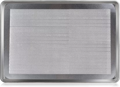 New Star Foodservice Commercial-Grade 18-Gauge Aluminum Sheet Pan/Bun Pan, Full Size, 18 L x 26 W x 1 H