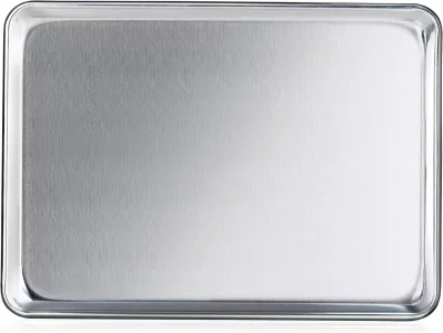 New Star Foodservice Commercial-Grade 18-Gauge Aluminum Sheet Pan/Bun Pan (13 L x18 W x1 H (Half Size) Measure Oven)