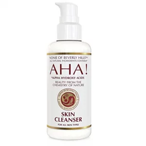 Nonie AHA All-Natural Skin Cleanser - 100% Vegan & Natural - Oil-Based Makeup Remover with Exfoliating Alpha Hydroxy Acids - Pore Management & Anti-A