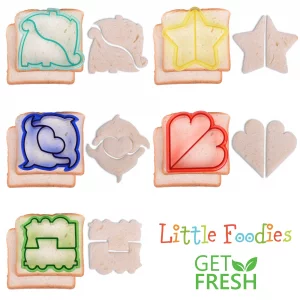 Sandwich Cutters for Kids, 20-Piece Set, 5 Kid Sandwich Cutters Shapes, 5 Vegetable Cutters Shapes, 10 Bento Deco
