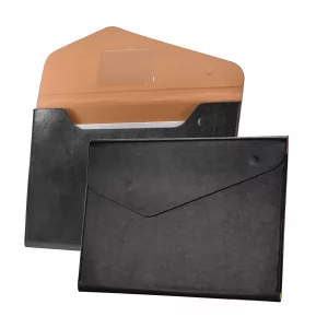 VANRA 1 Piece File Folders PU Leather Expanding Document Holder File Jacket Filing Envelope for A4 Letter Size Paper with Invisible Magnetic Closure 